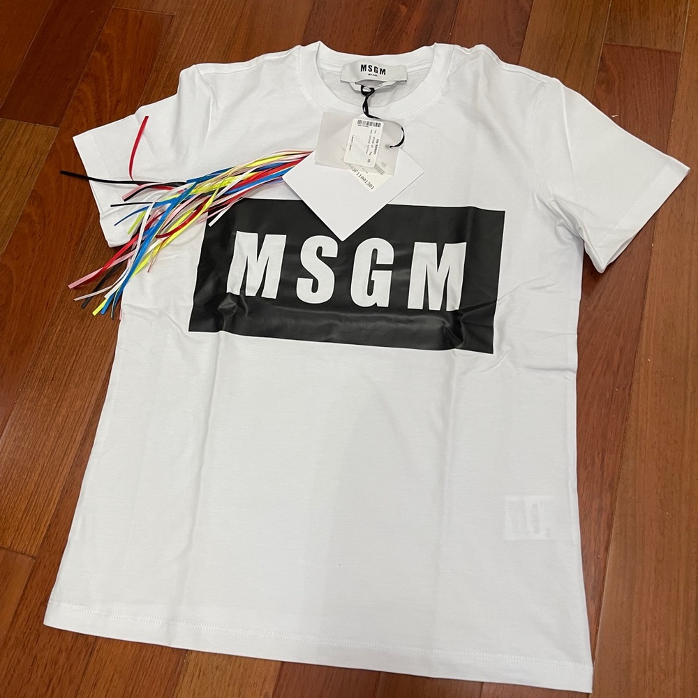 MSGM White Box Logo T-Shirt